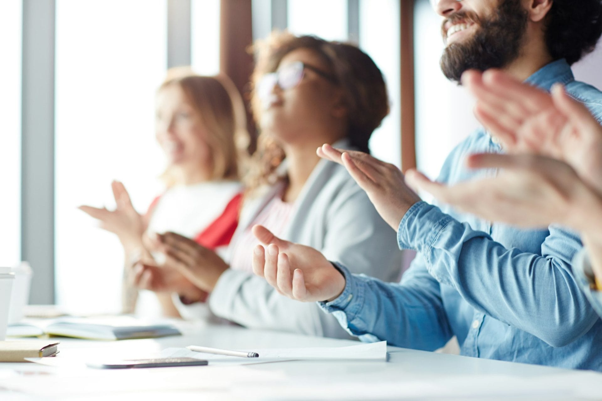 Clapping at conference